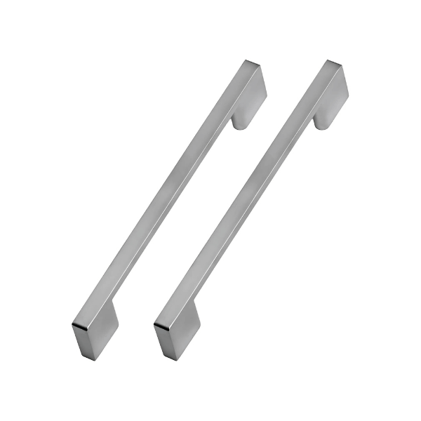 Chrome Slim Square D Handle (Pack of 2)