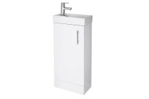 Floor Standing - Mini Unit & Basin - White - 400mm