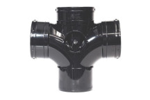 Solvent Soil - Black - 110mm - Branch 3 Socket / Spigot