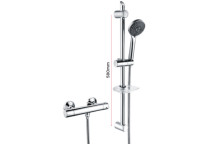 Thermostatic Shower Mixer & Side Rail Kit - Round/Slim