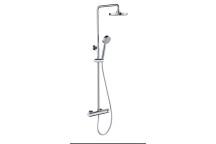 Thermostatic Bar Valve Shower - Round - Chrome