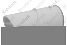 Vaillant - Flue Pipe (End Piece) Dn 60, White