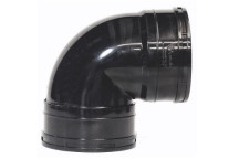 Solvent Soil - Black - 110mm - Knuckle Bend 90\'