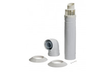 Horizontal Telescopic Flue Inc. Low Profile Elbow & Fixing Screws