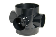 Pushfit Soil - Black -110mm - Short Boss Pipe Connector