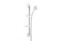 Shower Riser Rail Kit - White/Chrome Finish