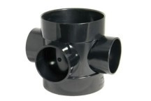 Solvent Soil - Black - 110mm - Three Way Boss