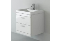 Apollo - Wall Hung Unit & Basin - White - 600