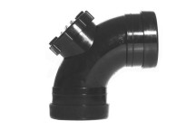 Pushfit Soil - Black - 110mm - Access Elbow