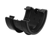 Rainwater - Half Round - Black - 112mm - Union Bracket