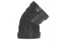 Pushfit Soil - Black - 110mm - Double Socket Bend 45\'