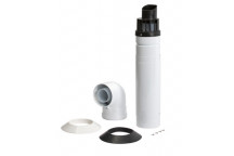 Horizontal Telescopic Flue Inc. Low Profile Elbow & Fixing Screws