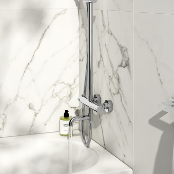 Thermostatic Shower Kit with Bath Filler - Chrome