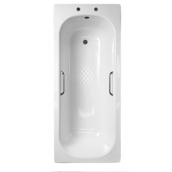 Steel Bath - Anti Slip - 2TH - Twin Grip - 1500x700 (Inc Legs & Grips)