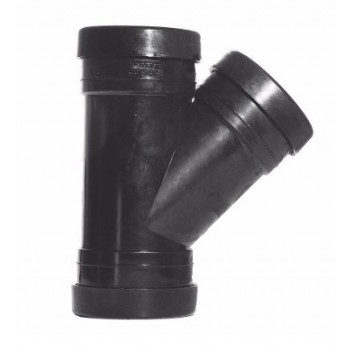 Pushfit Soil - Black - 110mm - Triple Socket Y Branch 135\'