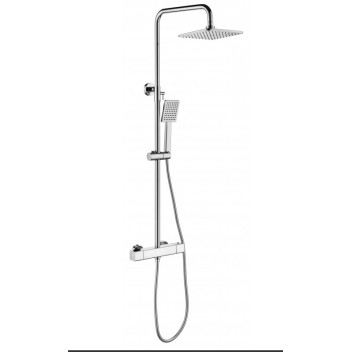 Thermostatic Bar Valve Shower - Square - Chrome