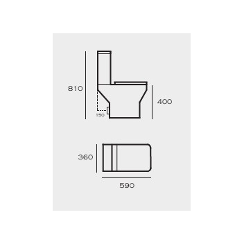 Toilet Pack S - Rimless 600 - Pan, Cistern, Seat (Complete)