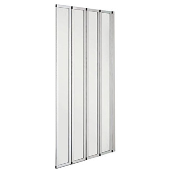 Bath Screen - 1400 x 800mm - Chrome - 4-Fold / Bi-Fold