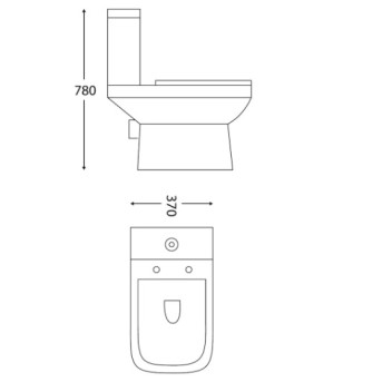 Toilet Pack S - Porto - Pan, Cistern, Seat (Closed Back)