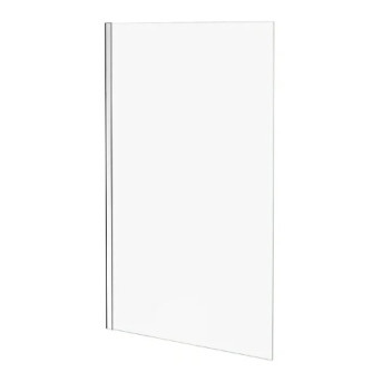 Bath Screen - 1400 x 800mm - Chrome - Square Edge