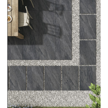 Porcelain Exterior Tile - Country Anthracite - 600X600