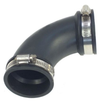 Rubber Flexible Adaptor - Soil Elbow - 4\"