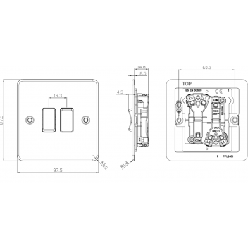 Switch 2-Way (Brushed Brass)