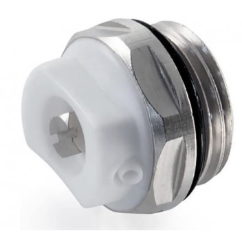 Radiator Air Vent - White/Chrome
