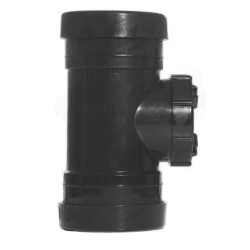 Solvent Soil - Black - 110mm - Access Straight