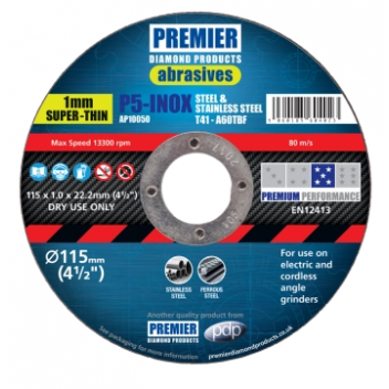 P5-Inox - Abrasive Disc 4.5Ë (Tin of 10)