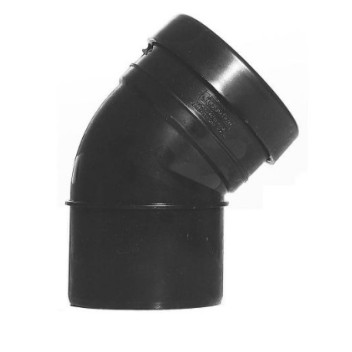 Pushfit Soil - Black - 110mm - Bend 45 Spigot