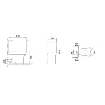 Toilet Pack R - Spa - Pan, Cistern, Seat (Closed Back)