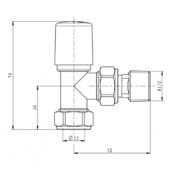 Towel Rail Valves - Angled Set - 15mm - Anthracite