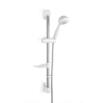 Shower Riser Rail Kit - White/Chrome Finish