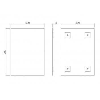 Piazza - Mirror - 500x700mm