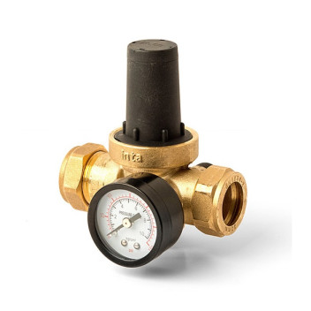 Intatec - Pressure Reducing Valve 22mm (With Gauge)