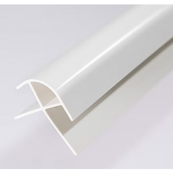 Shower Panel - External Corner - 10mm (White)