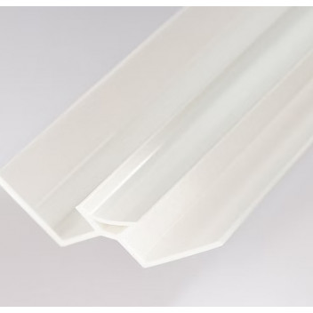 Shower Panel - Internal Corner 10mm (White)