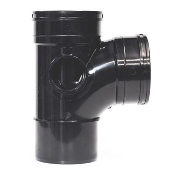 Solvent Soil - Black - 110m - Tee Spigot