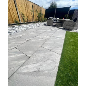 Porcelain Exterior Slab - Cross Over Grey - 1200X600