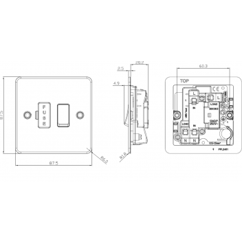 Fused Spur Isolation Switch - (Brushed Brass)
