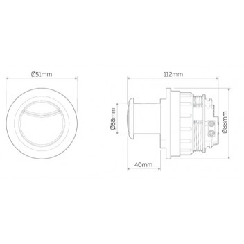 Dudley - DIO - 51mm Diameter Dualflush Pushbutton