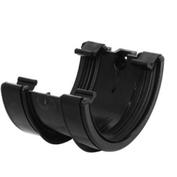 Rainwater - Half Round - Black - 112mm - Union Bracket