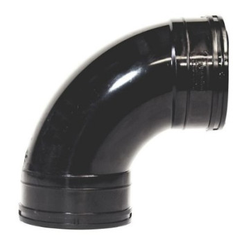 Solvent Soil - Black - 110mm - Bend 90 Swept