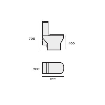 Toilet Pack R - Fusion - Pan, Cistern, Seat (Complete)