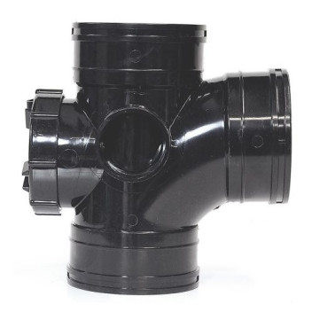 Solvent Soil - Black - 110mm - Access Tee