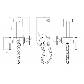 Douche Handle Set - Hot & Cold (Chrome)